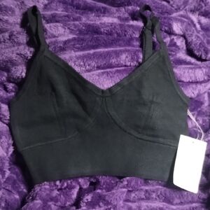 a new day Black Crop Top